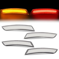 Kojem Side Marker Lights for 2016-2024 Chevy Chevrolet Camaro LS LT SS ZL & 2014-2019 Cadillac CTS ATS Front & Rear Bumper Fender Lamp Clear Lens 4Pcs Replacement for GM2550200 GM2551200