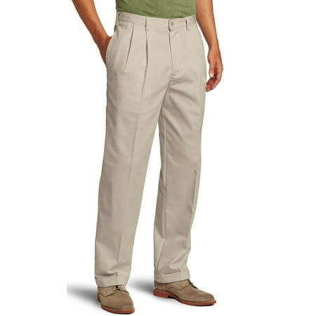 - IZOD NEW Beige Mens Size 36x34 Pleated Classic Khakis Chino Pants