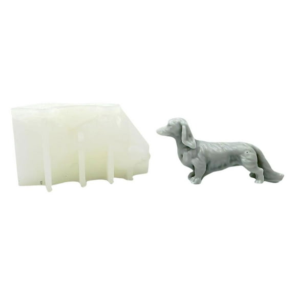 Rvaymup Dog Shaped Silicone Molds for Candle Soap Gypsum Decoration, Dog Candle Molds