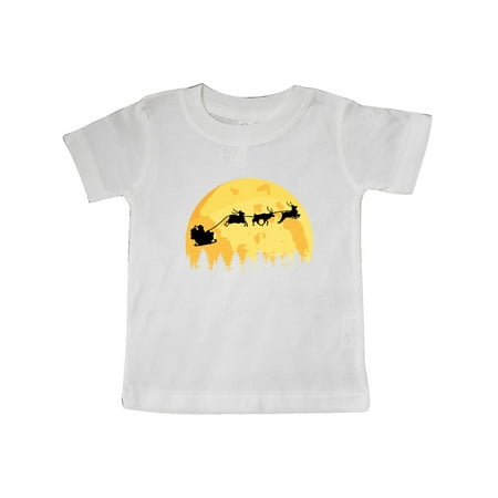 

Inktastic Santa Reindeer Christmas Silhouette Gift Baby Boy or Baby Girl T-Shirt