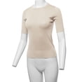 thumbnail image 5 of A2Y Women's Basic Casual Colorful 1/2 Sleeve Knit Pullover Sweator Top Oatmeal M, 5 of 6