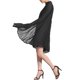 thumbnail image 4 of Vestido de capa de gasa para mujer Inspire Chic, vestido con mangas de capa fluidas y plisadas, color negro, talla M, 4 of 6