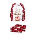 thumbnail image 2 of Hirigin Store Christmas Family Pajamas Matching Set Elk Print Long Sleeve Tops and Red Plaid Pants Sleepwear, 2 of 10