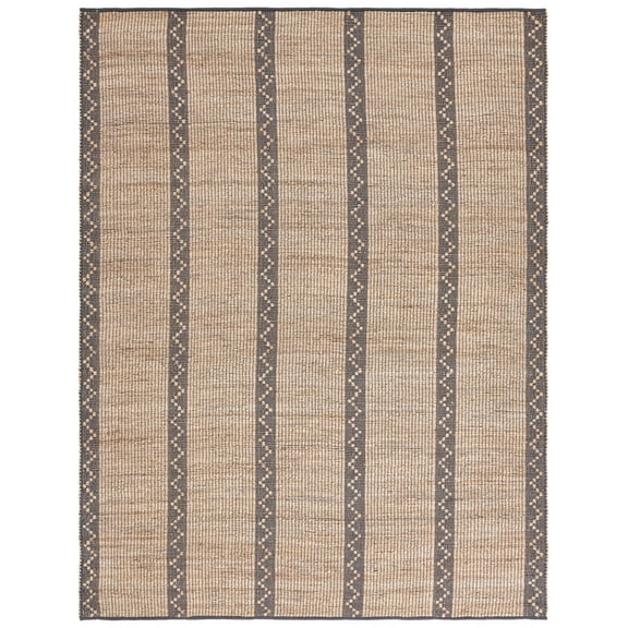 SAFAVIEH Natural Fiber Nanette Striped Area Rug, Natural/Gray, 8' x 10'