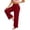 Wine, variant on Lmueinov Womens Wide Leg Pants High Wide Elastic Waist Soft Lounge Trousers Lightweight Full Length Pants For Yoga Pilates Workout Sleep Outfit