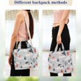 thumbnail image 4 of FORMRS Womens Corduroy Tote Bag Crossbody Shoulder Handbag with Pocket, Cartoon Blue Houses, 4 of 7