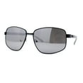 thumbnail image 1 of Xloop Sport Rectangle Metal Rim Color Mirror Officer Sunglasses Black Silver Mirror, 1 of 4