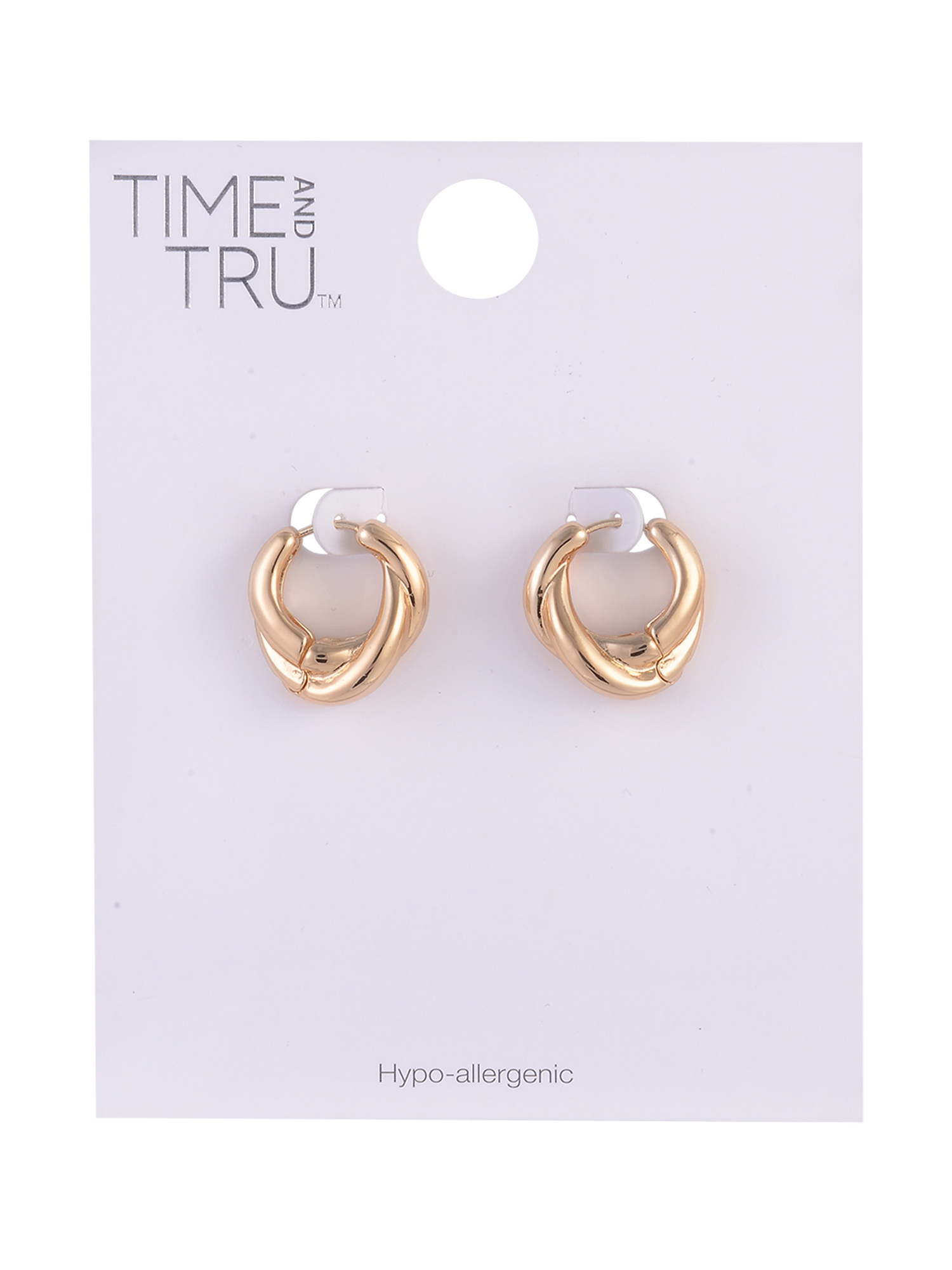 Time and Tru Goldtone Chunky Twist Hoop Earring