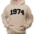 thumbnail image 2 of 1974 College Style Hoodie Sweatshirt Unisex Small Sand, 2 of 5