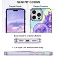 thumbnail image 5 of Casetego for iPhone 16 Pro Case,with Magnetic Invisible Ring Stand [Compatible with MagSafe],Rugged Slim Women Men Girl Shockproof Marble Pattern Design Case,Violet, 5 of 8