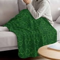 thumbnail image 3 of St. Patrick's Day Blanket Soft Cozy Warm Throw Blanket for Couch, Plush Fuzzy Flannel Fleece Blankets for Sofa, Spring Green Shamrock Lucky Leaves Bed Blankets Lightweight Gifts for Women, 40"x60", 3 of 9