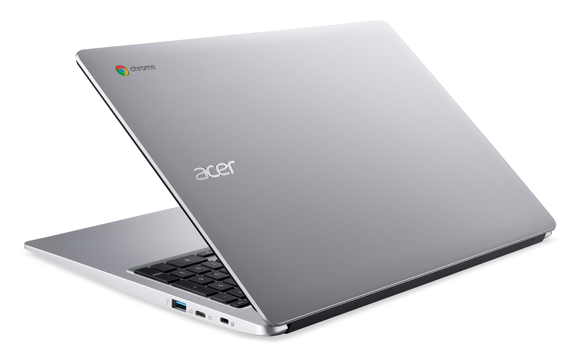 Acer 315 Chromebook, 15.6" FHD IPS Touchscreen Display, Intel Celeron N4020, 4GB RAM, 64GB eMMC, Bluetooth 5.0, Chrome OS, Silver, CB315-3HT-C5D3 - image 3 of 9