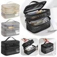 thumbnail image 2 of Clear Travel Toiletry Bag Multifunctional Hair Brush Bag Organiser for Lipsticks Eyeshdow, 2 of 5