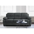 thumbnail image 2 of Lexicon Holleman Modern Textured Fabric Sofa with Pillow-top Arms in Dark Gray, 2 of 7