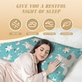 thumbnail image 4 of Bingfone Body Pillow Cover Long Pillow Case With Zipper Decorative Bedding Pillowcase 20"X54" Soft Cushion Pillow Case For Bedroom-Teal Mama Llama, 4 of 8