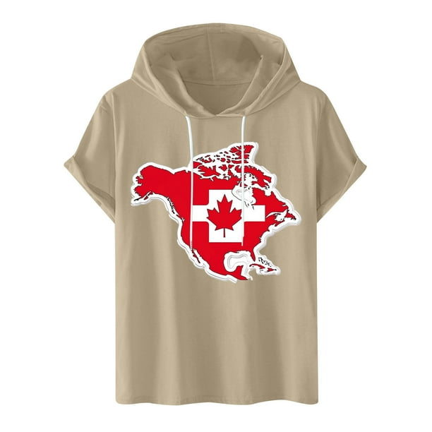 Blusa con capucha de manga corta para hombre, informal, con estampado, a la moda, con capucha, camiseta deportiva de manga corta, blusa de poliéster para hombre