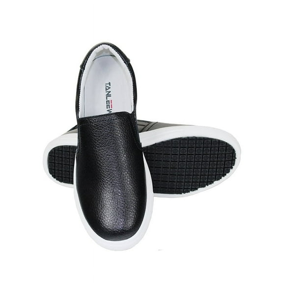 Tanleewa Womens Flexible Oil and Slip Resistant Work Shoes Comfort Slip Ons Shoe Size 5