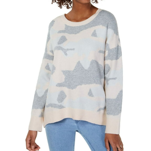 Ultra Flirt Womens Camo Pullover Sweater, Pink, Juniors, Medium