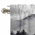 thumbnail image 4 of Snow Mountain Curtain Valances Set Nature Scenery Black Forest Vintage Style Kitchen Curtains 24&nbsp;inch Length Rod Pocket Valance and Tiers 3 Piece Set Small Bedroom Bathroom Laundry Decor, 4 of 9
