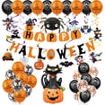 thumbnail image 1 of Happy Halloween Pumpkin Ghost Toy Balloon Halloween Letter Balloon Set, 1 of 1