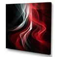 thumbnail image 2 of Designart "Red Black Contemplative Abstraction VI" Modern Waves Canvas Art Print, 2 of 5