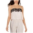 thumbnail image 1 of Leyden Womens Lace Trim Cami Tank Top, Metallic, X-Small, 1 of 5