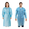 thumbnail image 2 of 20 Pack - Isolation Gowns Disposable AAMI Level 2 SMS Blue Dental-Medical, 2 of 3