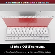Macally Compact Keyboard White/Silver (SLIMKEYCA)
