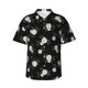 thumbnail image 1 of Balery Rose Flowers Camisas hawaianas de manga corta para hombre, camisas playeras de corte holgado, camisas de vacaciones con botones,Large, 1 of 7