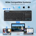 thumbnail image 3 of Teclado Bluetooth inalámbrico Bnnwa multidispositivo con panel táctil, 3 of 6