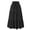 Black, variant on jinghuiyue Womens Casual Midi Skirts A-Line Flowy Elastic High Waist Tiered Pleated Long Skirt Beach Vacation Trendy M