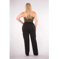 thumbnail image 4 of Plus Size High Rise Straight Leg Cargo Pants - Black, 4 of 9