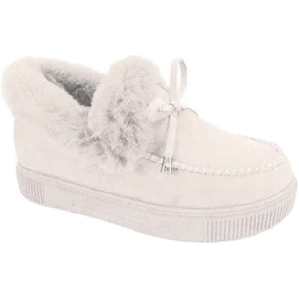 Xishao Botas de Mujer Cabeza Redonda Suela Gruesa Ortopédica Soporte de Arco Zapatos de Algodón Grueso y Cálido, Botines Planos Antideslizantes para Mujer, Botas de Nieve Antideslizantes para Mujer Xishao ropa