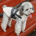 thumbnail image 5 of Baywell Pet Warm Jacket Small Dog Vest Harness Puppy Winter 2 in 1 Outfit Cold Weather Coat, White, XL, 5 of 10