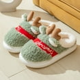 thumbnail image 3 of Christmas Slippers for Women Memory Foam Non Slip House Slippers Winter Fuzzy Bedroom Slide Shoes, 3 of 4