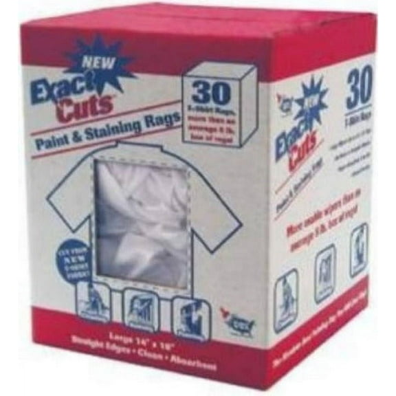 Intex W-30005 30-Count Box Of 14" x 16" Paint & Stain Rags - Quantity of 4