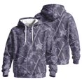 thumbnail image 4 of Dwelliawo Camo Hoodies for Men, Maple Leaf Print Oversized Hooded Sweatshirt Long Sleeve Fleece Pullover Light Purple XL, 4 of 5