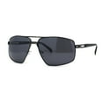 thumbnail image 3 of Airforce Mens Rectangular Racer Metal Rim Sport Sunglasses Gunmetal Black, 3 of 4