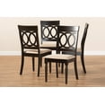 thumbnail image 4 of Set of 4 Baxton Studio Lucie Modern and Contemporary Sand Fabric Upholstered Espresso Brown Finished Wood Dining Chair, 4 of 7