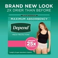 Depend Fresh Protection Adult Incontinence Underwear for Women, Maximum, L, Blush, 40Ct