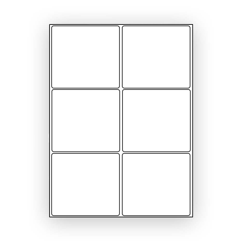 EcoSwift Brand Premium Self Adhesive Shipping Labels for Laser & Inkjet Printers, 3.3 in. x 4 in., 6 UP, White, 3 1/3 x 4, Pack of 6000 Labels, 1000 sheets