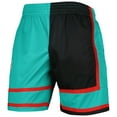 thumbnail image 2 of Men's Mitchell & Ness Black/Turquoise Vancouver Grizzlies Hardwood Classics 2001 Split Swingman Shorts, 2 of 3