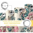 thumbnail image 4 of Fsddascl Pink Green Floral Blackout Curtains for Bedroom/Living Room, Thermal Insulated Kitchen Curtains, Botanical Vintage Watercolor Flower Grommet Darkening Window Treatment Drapes 52"x72"x2, 4 of 6