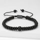 thumbnail image 4 of Pulsera de yoga con turmalina negra auténtica y cuentas grandes, pulsera tejida con gemas naturales, 4 of 6