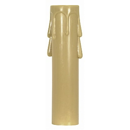 Plastic Drip - Satco Plastic Drip Candle Covers 1-3/16in Inside Diameter 7/8in Outside Diameter Antique Gold Plastic Drip 4in
