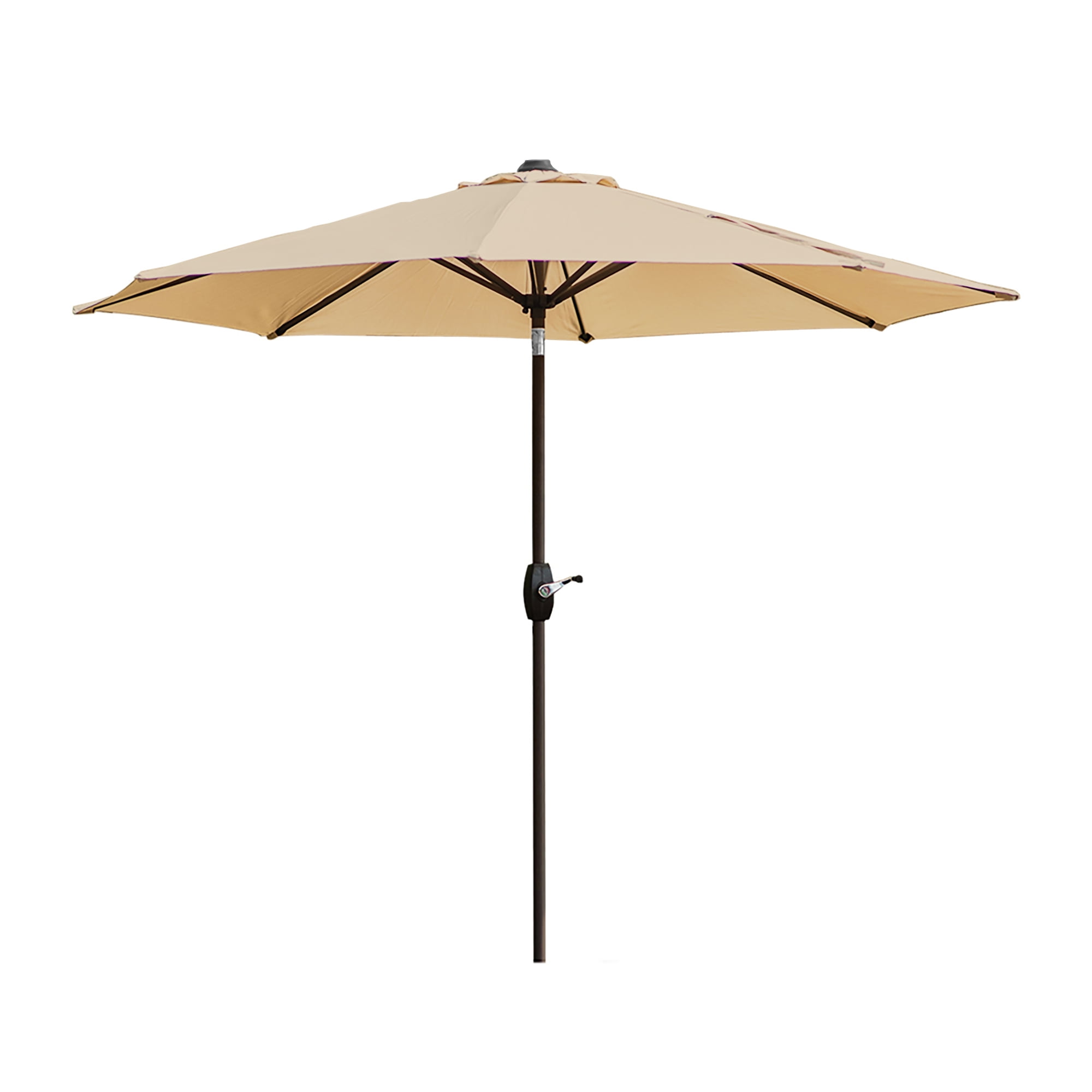 GARDEN 9 Ft Patio Umbrella w/ Square Plastic Base Included, Beige