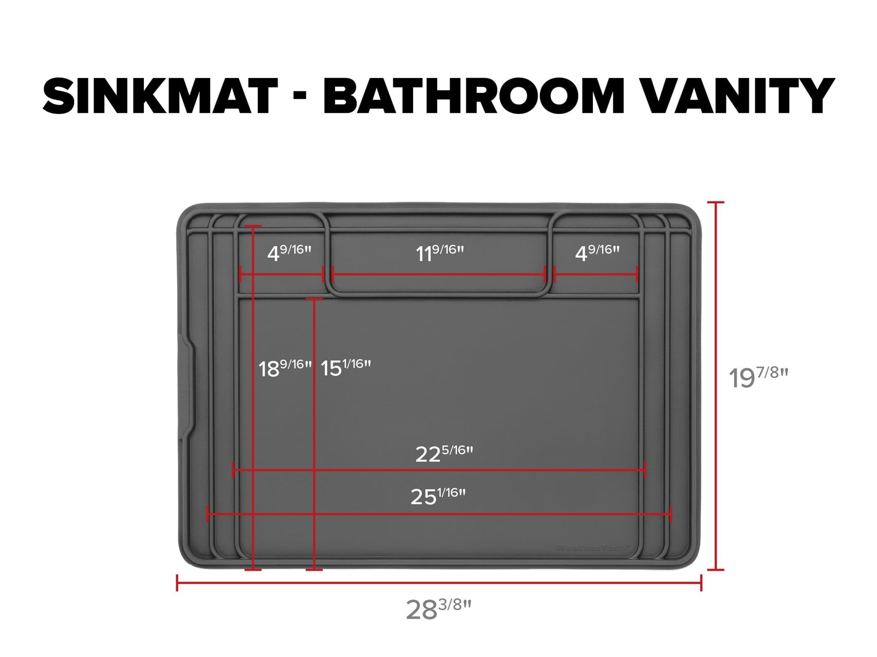 WeatherTech SinkMat Waterproof Under The Sink Bathroom Vanity Mat, 28 by 19, Tan