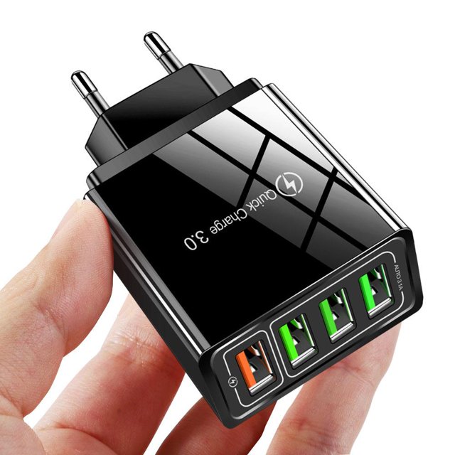 Q5-(4.1A) 4USB QC3.0 Mobile Phone Quickly Charger P5V5