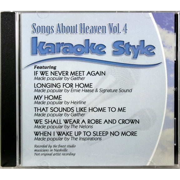 Songs About Heaven Volume 4 Christian Karaoke Style NEW CD G Daywind 6 Songs