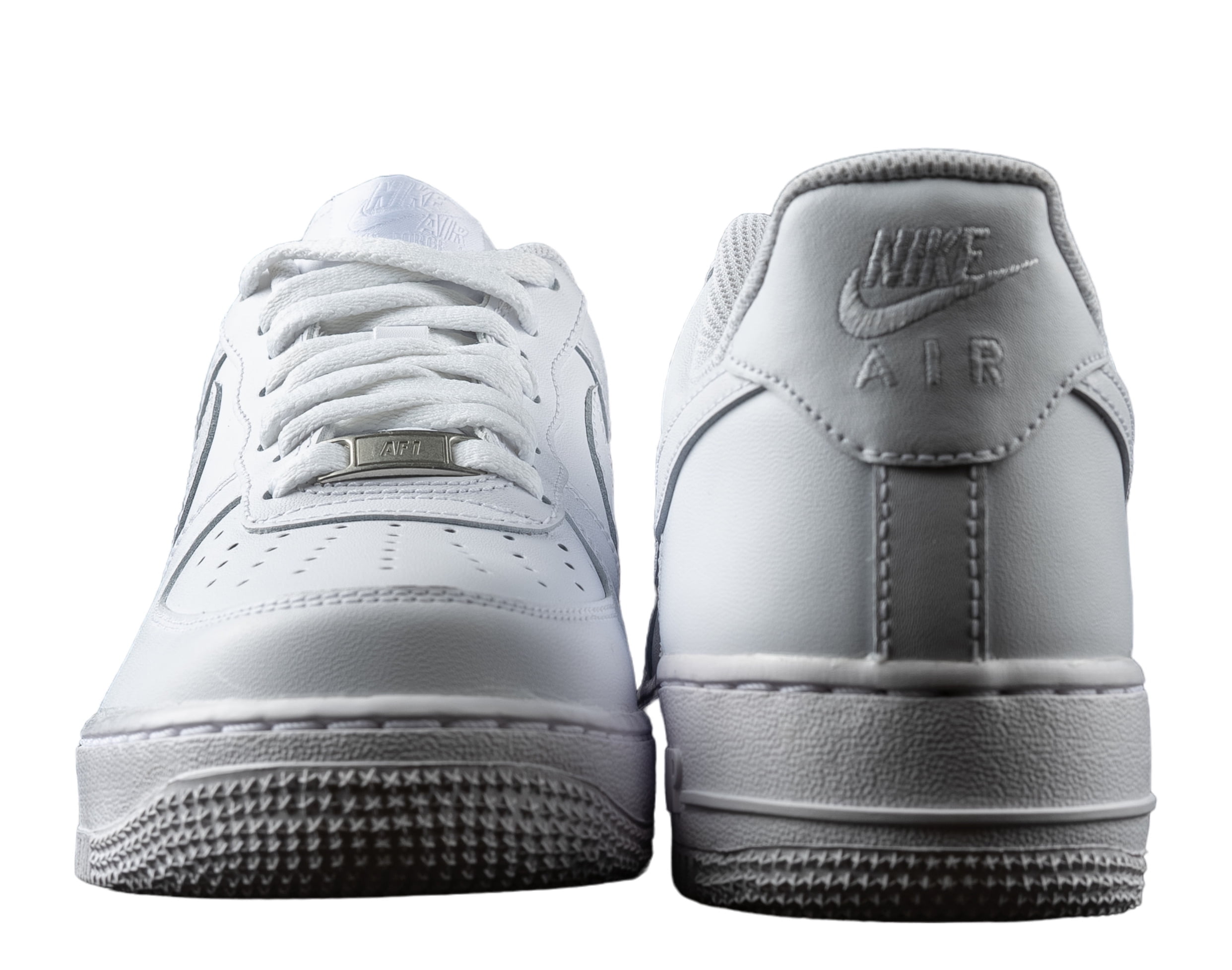 Nike Low Top Air Force 1 07 Men s Basketball Shoes Size 9.5 White Leather Walmart